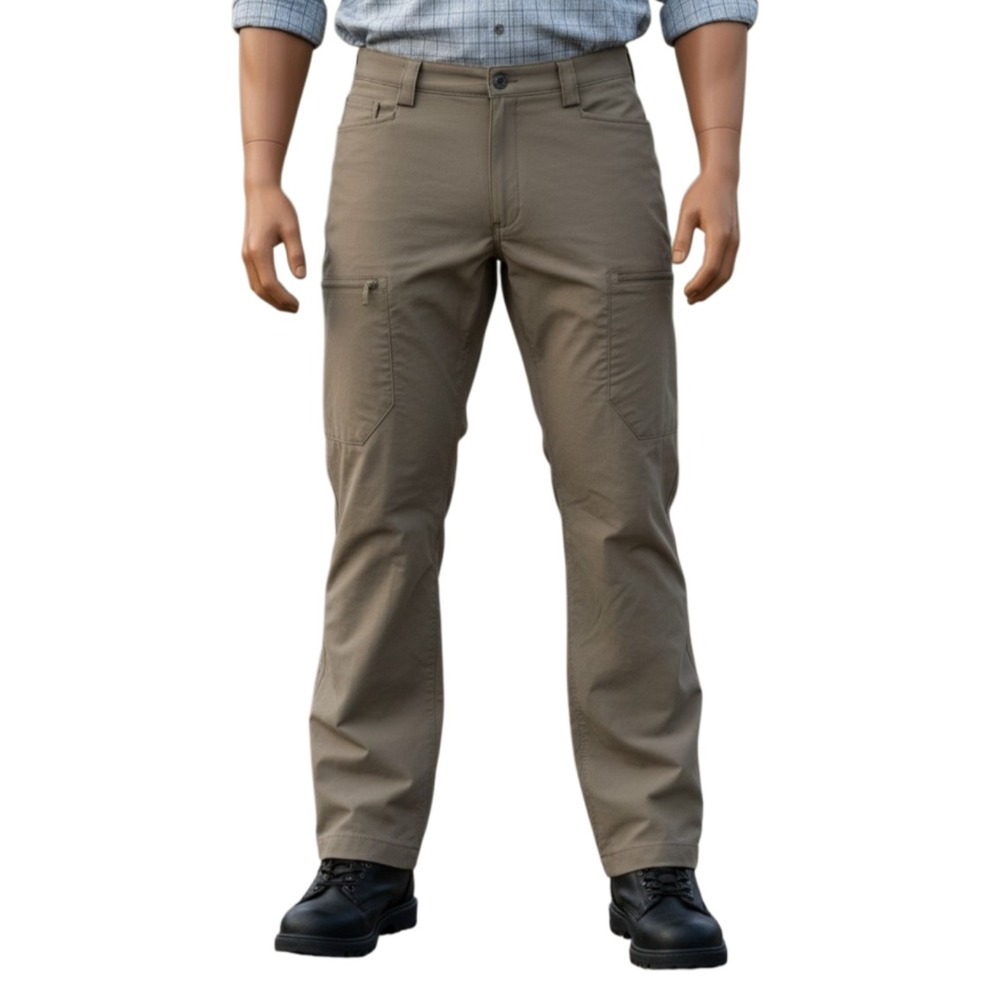 Duluth Flexpedition Cargo Pants Men 42x30 Tan Relaxed Hiking Workwear Stretch